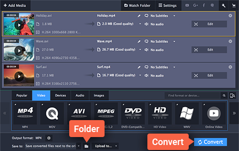 Mp4 to avi converter for mac free download